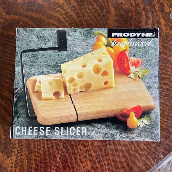 Prodyne Thick Beechwood Bravado Gourmet Cheese Slicer 1989 9 ½" x 6" x ⅞" - Picture 5 of 8